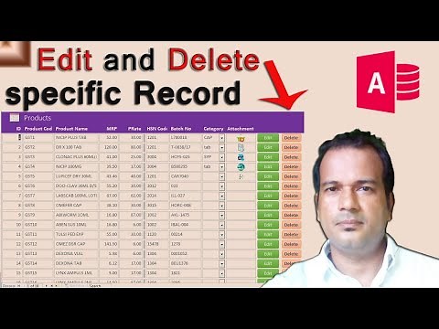 how to edit and delete specific record in access