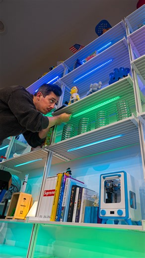 Unnecessary Inventions on Instagram: "I made some custom LED circuit boards for my studio shelves."