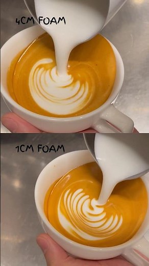 Latte Art Foam Thickness #shorts #latteart #tutorial