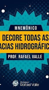Mnemônico das Bacias hidrográficas do DF - RIDE - Conhecimentos do DF