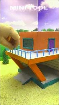 Set 2 | Balcony + Tea table + Small garage, the finished small house is incredibly healing!