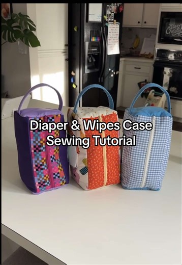 Replying to @✨Vanessa•in•ONEderland✨ Here is the diaper and wipes case tutorial! I’m sorry it took me so long! It was quite a lot of footage to edit down and it’s still a long video 😂 but I did make it all in one so you don’t have to wait for multiple parts!! Please lmk if you have any questions. This project is good for scraps and fatquarters. The fusible fleece I used is linked in my bio. If you look for something at the craft store, then look for a midweight fusible fleece. This will provide