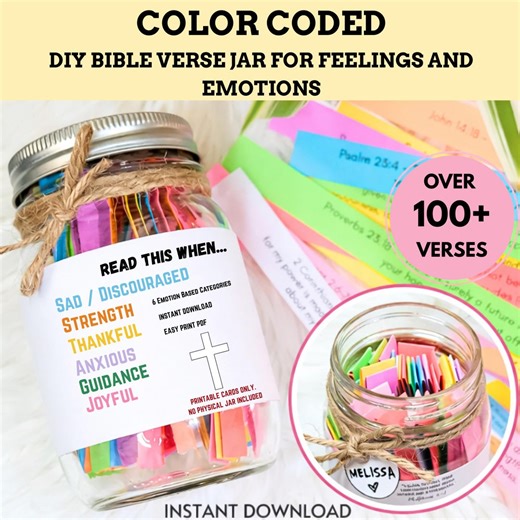 Printable Prayer Cards for Feelings & Emotions | 108 Bible Verse Cards | Prayer Jar Printable | Christian Encouragement | Instant Download - Etsy Canada