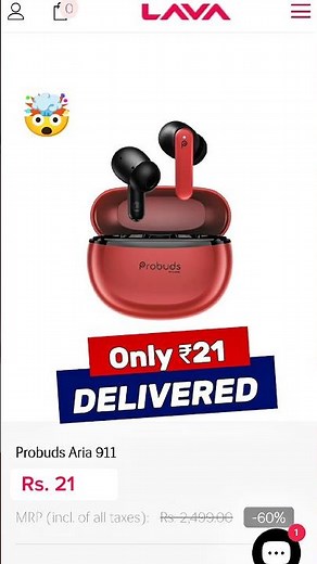 Lava Probuds Just ₹21 | Probuds Aria 911 at ₹21 | Lava probuds Unboxing