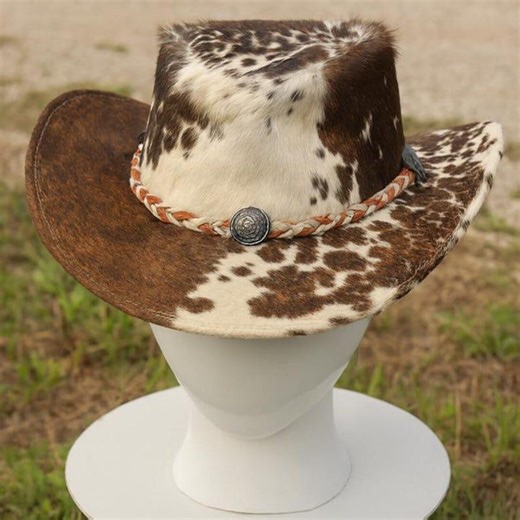 Handmade Cowhide Steampunk Leather Top Hat Rustic Western Cosplay Accessory - Etsy