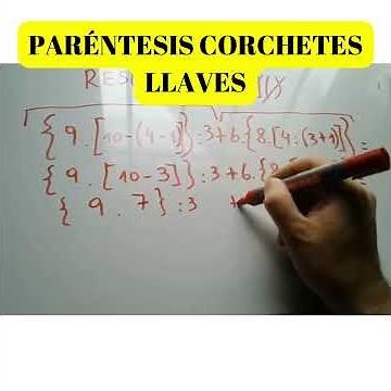 Cálculos Combinados con PARÉNTESIS CORCHETES LLAVES