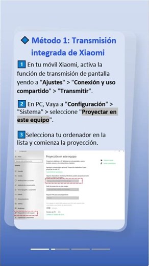 Duplicar la pantalla de tu Xiaomi en PC | Cómo ver la pantalla de tu celular en PC#xiaomi #pc #tech