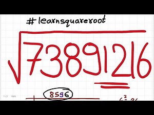 square root of 73891216 | √ 73891216 | Square Root by Long Division Made Simple | learn square roots