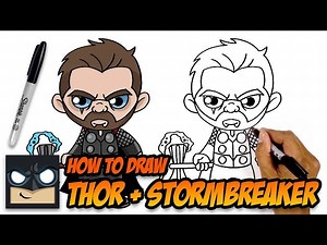 How to Draw Thor   Stormbreaker | The Avengers Endgame - Videos For Kids