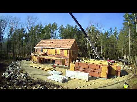 Bensonwood Custom Home Raising Timelapse - Western MA, USA