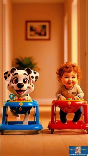 a hard day for a Dalmatian with a walker #dog#shorts #short #dalmatian