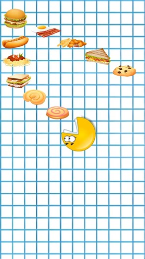 Pacman Eat Cakes, Cream, Hamburger, Bread, Sausage, Cookies