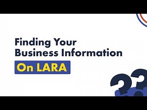 Finding Your Business Information on LARA - Michigan Business Owners