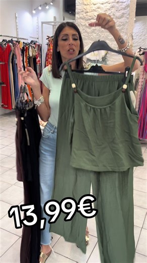 Completo in Lino con Canotta e Pantapalazzo