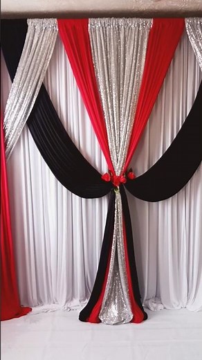Quick and easy drape backdrop decorations #decoration #valentine #beginners #red