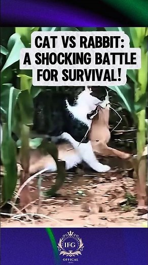 Unbelievable! Cat Takes Down a Rabbit Its Own Size‼️❓
