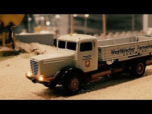 Mikromodell - Büssing 8000 Hängerzug | RC 1:87