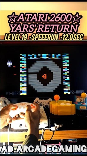 Atari Yars' Return Level 19 Speedrun 12.0s Gameplay (Hard Mode) - Atari Flashback Blast Vol 1