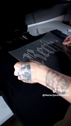 DIY Glitter Heat Transfer Vinyl and Rhinestone T-Shirt Tutorial