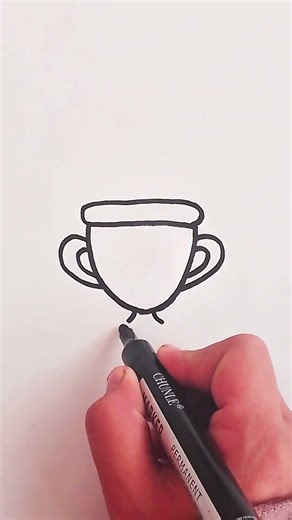 Easy Trophy Drawing 🏆