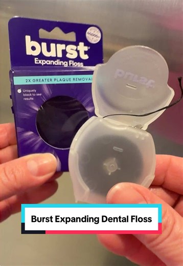 This expanding dental floss from BURST is designed to expand as you use it to help clean between teeth more effectively. @BURST Oral Care #burst #dentalfloss #tiktokshopcreatorpicks