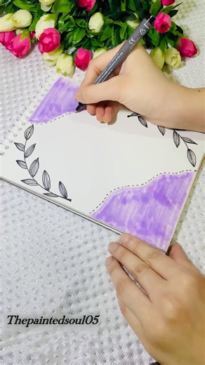 DIY frontpage design for projects💜#thepaintedsoul05 #art #shorts #satisfying #viral #youtube