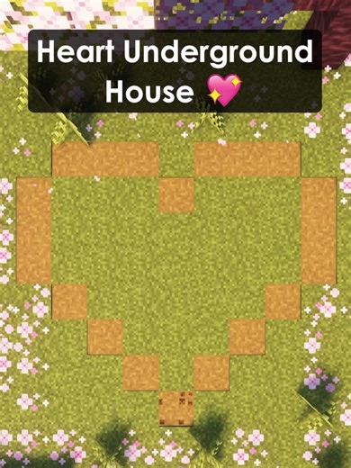 Create a Minecraft Heart Underground House