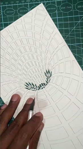 Turning Paper into Sculpture – Hand Cut Magic! #diy#shorts