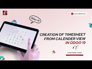 Creation of Timesheet from the Calendar View in Odoo 19 | Timesheet | Odoo 19 Functional Tutorials