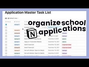 College Applications using Notion [Free Template]
