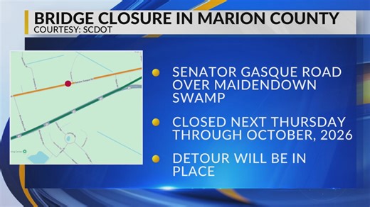 Marion County bridge replacement expected to last until fall of 2026