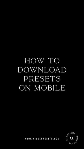 Wilde Presets Lightroom Mobile App Tutorial