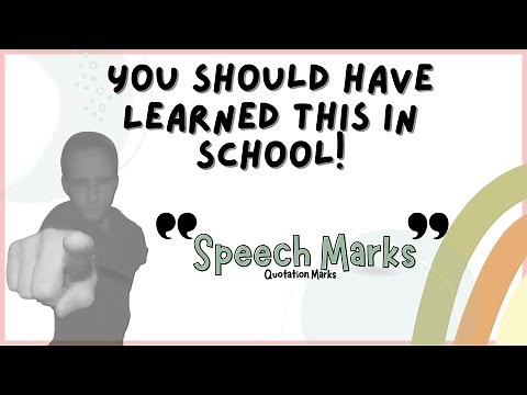 Speech Marks/How to Teach Speech Marks to Kids