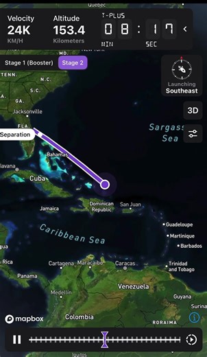 SpaceX StarLink Group 6-96 Launch In The Next 2 Days Flight Simulation Trajectory. #fyp #tiktok #falcon9 #spacex