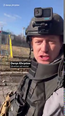 Dramatic first-person footage of aid worker running from Putin's drones