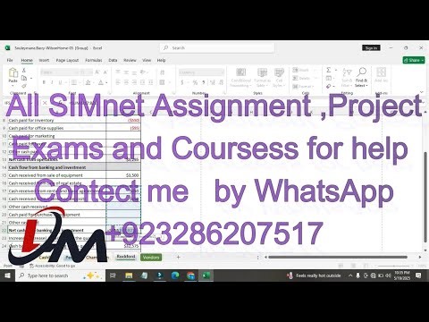 Excel 2021 In Practice - Ch 5 Independent Project 5-5|Assignment SIMnet Excel| Independent Project 5