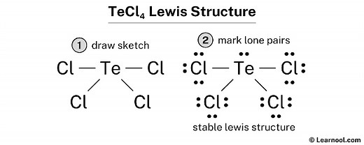 TeCl4 Lewis structure - Learnool