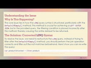 Resolving Left Outer Join Issues in LINQ: Ensuring Accurate Data Filtering