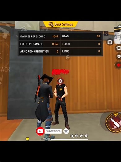 normal damage ❌ red damage ✅ secret setting