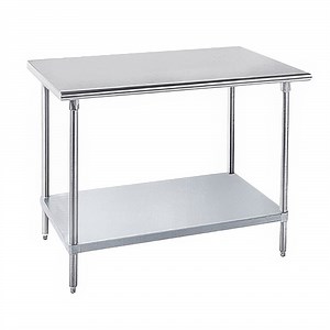 Advance Tabco MG-364 36" x 48" 16 Gauge Stainless Steel Commercial Work Table with Galvanized Steel Undershelf