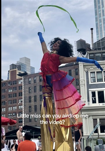 Captivating Stilt Walker Performance at NYC Pride