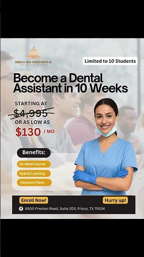 🎓 Become a Dental Assistant in Just 10 Weeks!