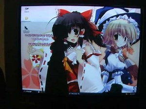 [Touhou] Bad Apple Screensaver in Action