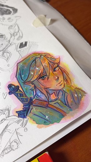 The Milkman™️ on Instagram: "part 3 is link from skyward sword! (this one is my favorite out of all the portraits ive done) • • • • • • • #art #artwork #drawing #illustration #illustrator #drawings #dailyart #painting #watercolor #watercolorpainting #instaart #artistsoninstagram #artistofinstagram #traditionalart #myart #cartoon #fanart #skywardsword #legendofzelda #flubguppsart"