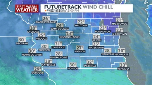 Our next system will begin late tonight, bringing in rainfall to southern Wisconsin through Thursday morning. As temperatures cool down Thursday afternoon, that rain will change to snow, with the potential of snow squalls (sudden onset bursts of snow) in the evening. These snow squalls will be brief, but visibilities could be significantly reduced when they occur. Accumulations will still be minimal, with no more than 1 to 2 inches for any given location. Temperatures will continue to drop Thurs
