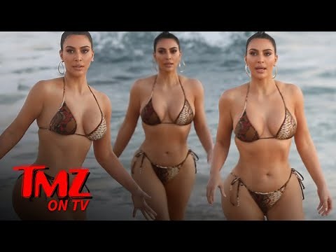 Kim Kardashian Shows Off Snake Print Bikini in Malibu | TMZ