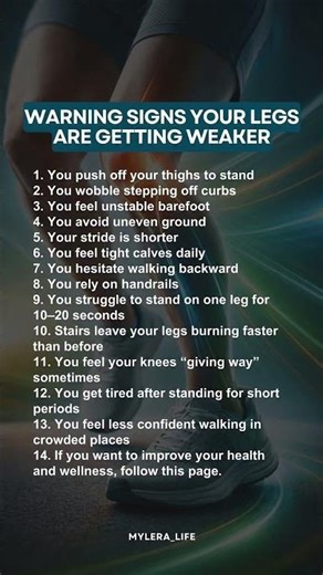 Warning Signs Your Legs Are Getting Weaker 👇#healthandwellness