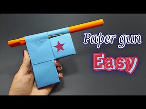 Origami gun easy | How to make a paper gun fast and powerful | Paper weapons tutorial