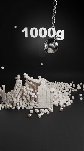 2000 styrofoam blocks vs giant wrecking ball