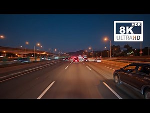 Original Sound drive Taiwan – Huandong Blvd & Tai-1 Elevated | 8K HDR City Ride 環東大道-台一線高架-黃昏快速道路